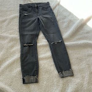 Blank NYC mid rise ankle cuffed skinny denim jeans